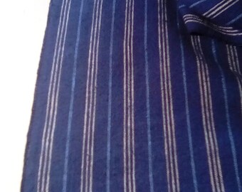 Blue Strip Scarf, Head Wrap