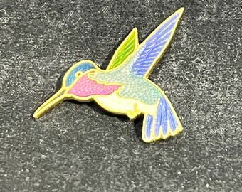 Vintage Wm Spear Cloisonné Hummingbird Brooch 1992 (3180)