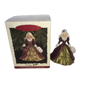 Hallmark Keepsake Ornament Holiday Barbie #4 in Series 1996
