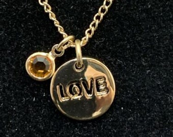 New Avon Birthstone Color “Love Necklace” November (1689)