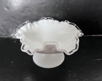 ヴィンテージ フェントン ボタン＆ボウ アメジスト 虹彩ガラス