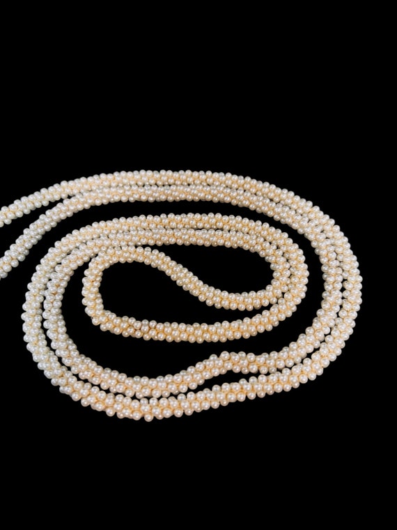 Single Strand Faux Pearl Necklace (4899) - image 4