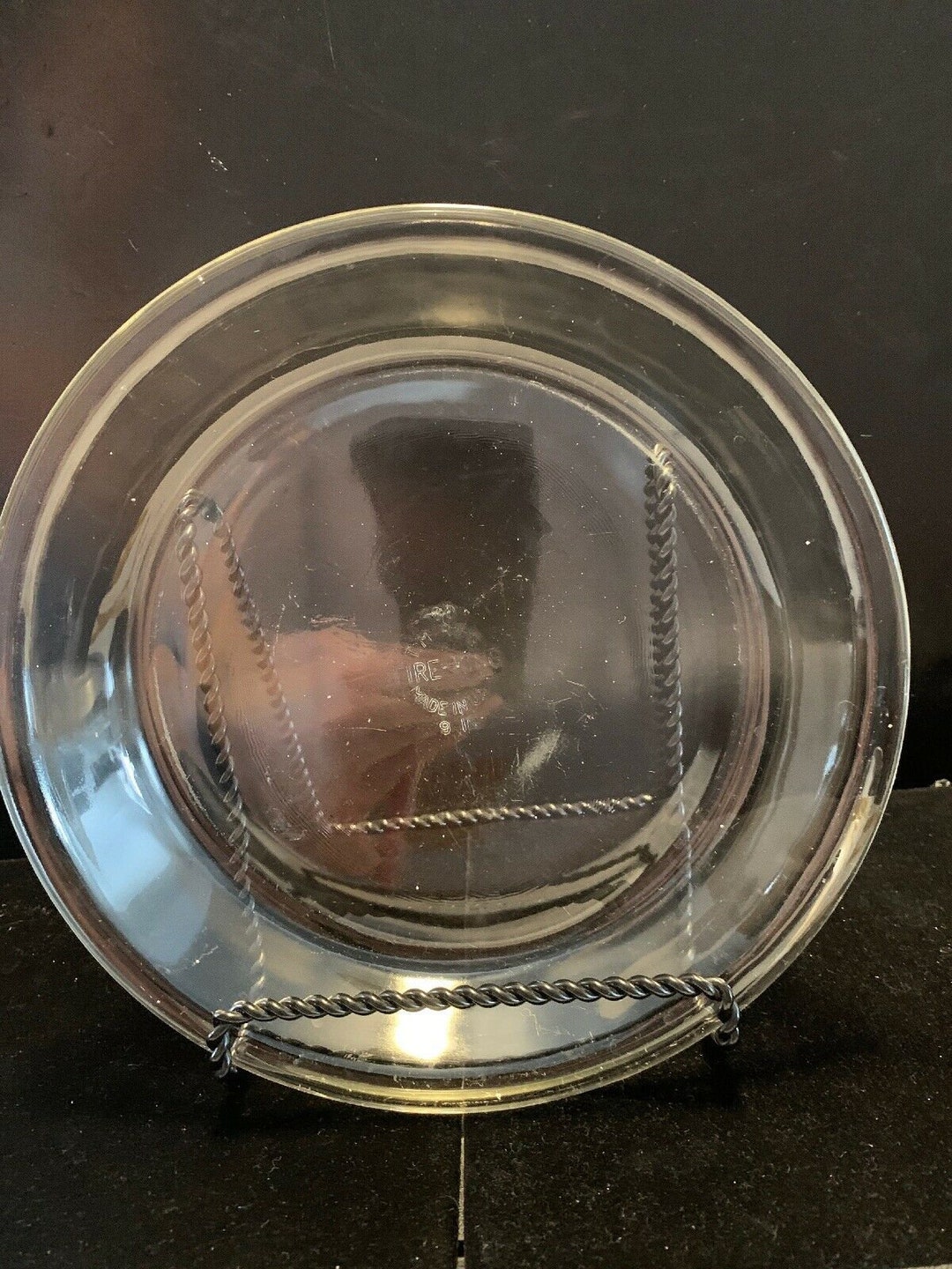 Vintage Fire King Clear Glass Pie Plate 460 9 Etsy UK