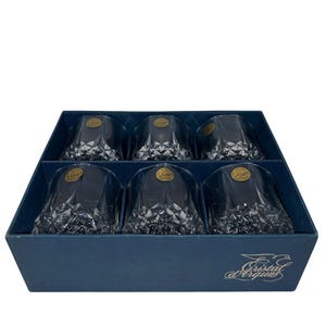 Cristal DArques Longchamp 24% Lead Crystal Double Old Fashioned Glasses Set Of 6
