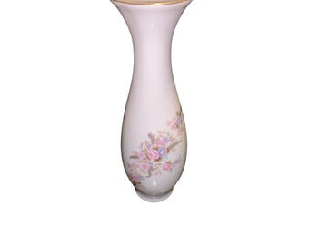 Vase bouton de fleur rose et violet Lefton vintage #7053
