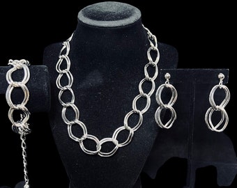 Orecchini Pendenti A Catena In Argento - Design A Doppio Ago Lungo Per Donna