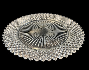 Vintage Anchor Hocking Miss America Clear Glass Salad Plate