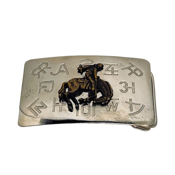 Boucle de ceinture en métal vintage, tête de cheval, beau design, 3 1/2 « x 2 1/2 », robuste, qualité, métal épais, fabriqué aux États-Unis, pour ceintures, mode - France