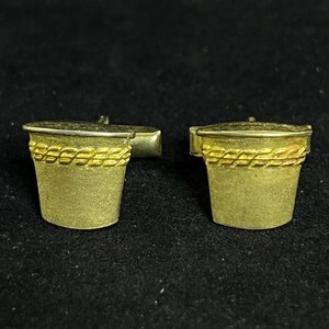 Vintage Gold Tone Cup Cufflinks (2714)