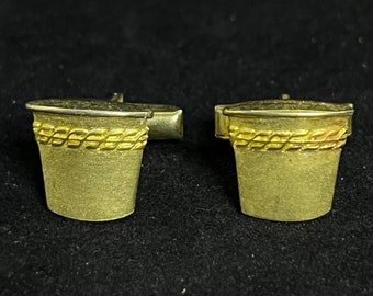Vintage Gold Tone Cup Cufflinks (2714)