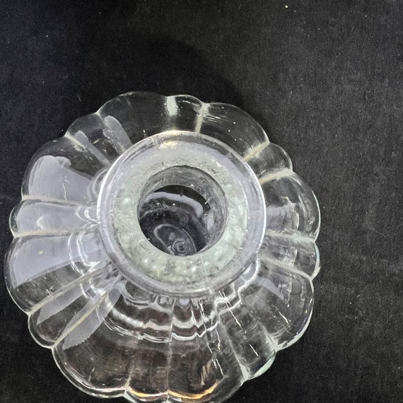 Vintage Clear Glass Perfume Bottle With Floral St… - image 6