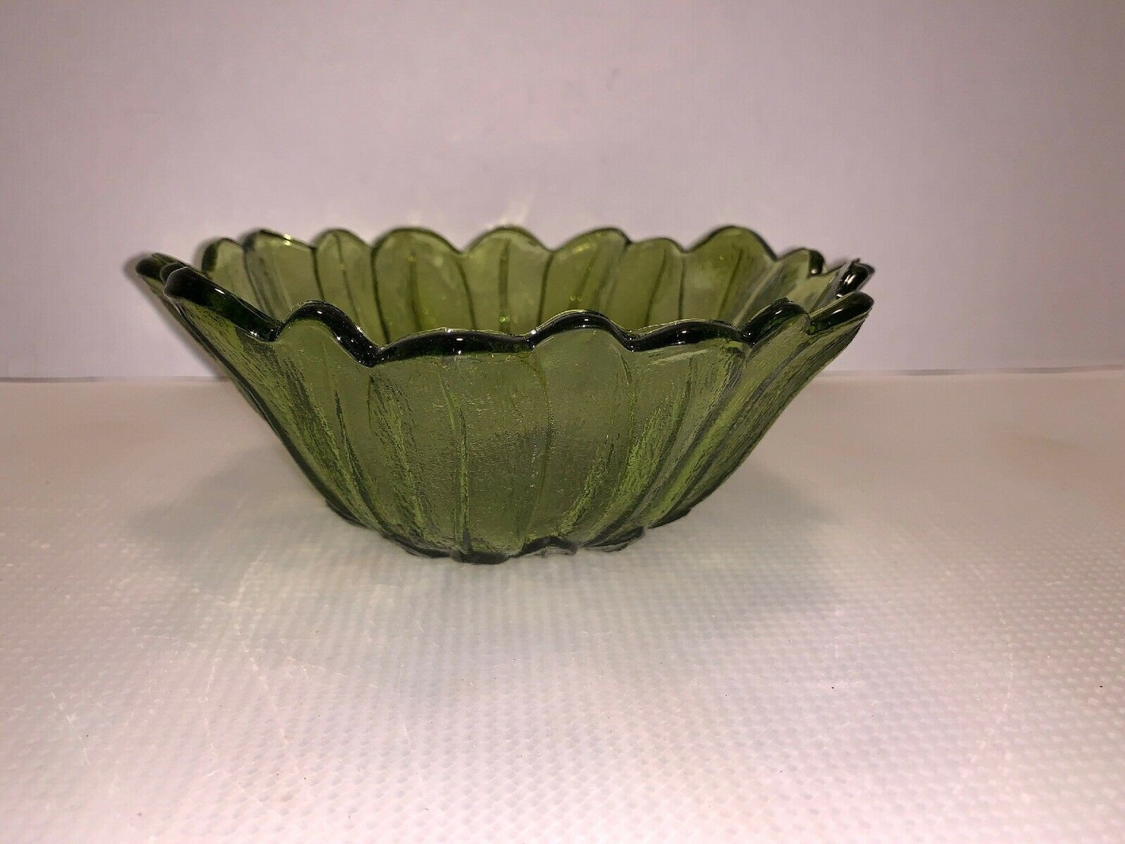 Vintage Indiana Avocado Green Glass Salad Bowl 7 Etsy