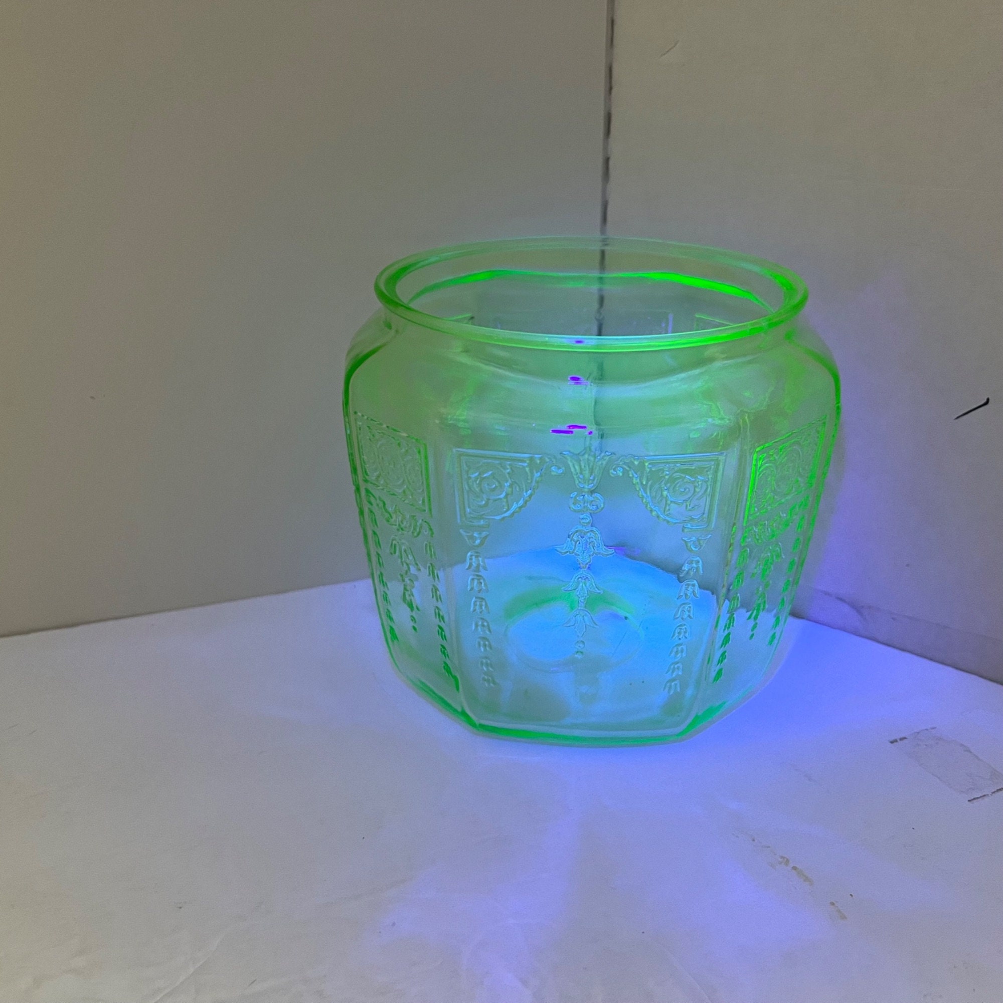 ヴィンテージ アンカーホッキング プリンセス グリーン クッキージャー