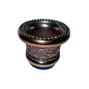 Vintage Summit Glass Holly Carnival Cobalt Blue Glass Toothpick Holder