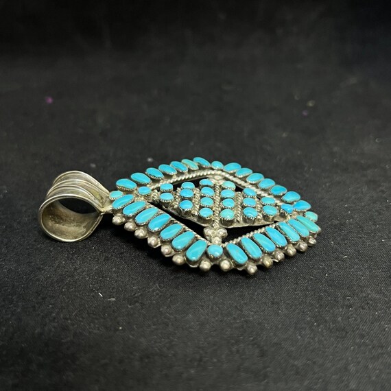 Zuni Turquoise Clusterwork and Snake Eye Pendant by J… Gem