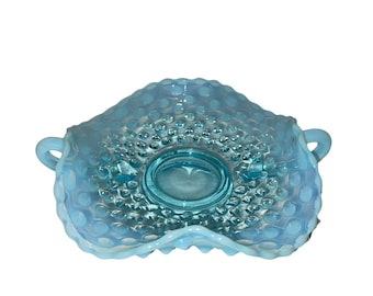 ヴィンテージ フェントン ホブネイル クリア オパールセント ガラス