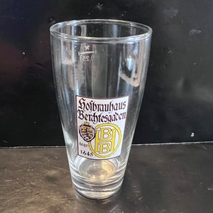 Vintage Hoibrauhaus Berchtesgaden Clear Beer Glass .25L