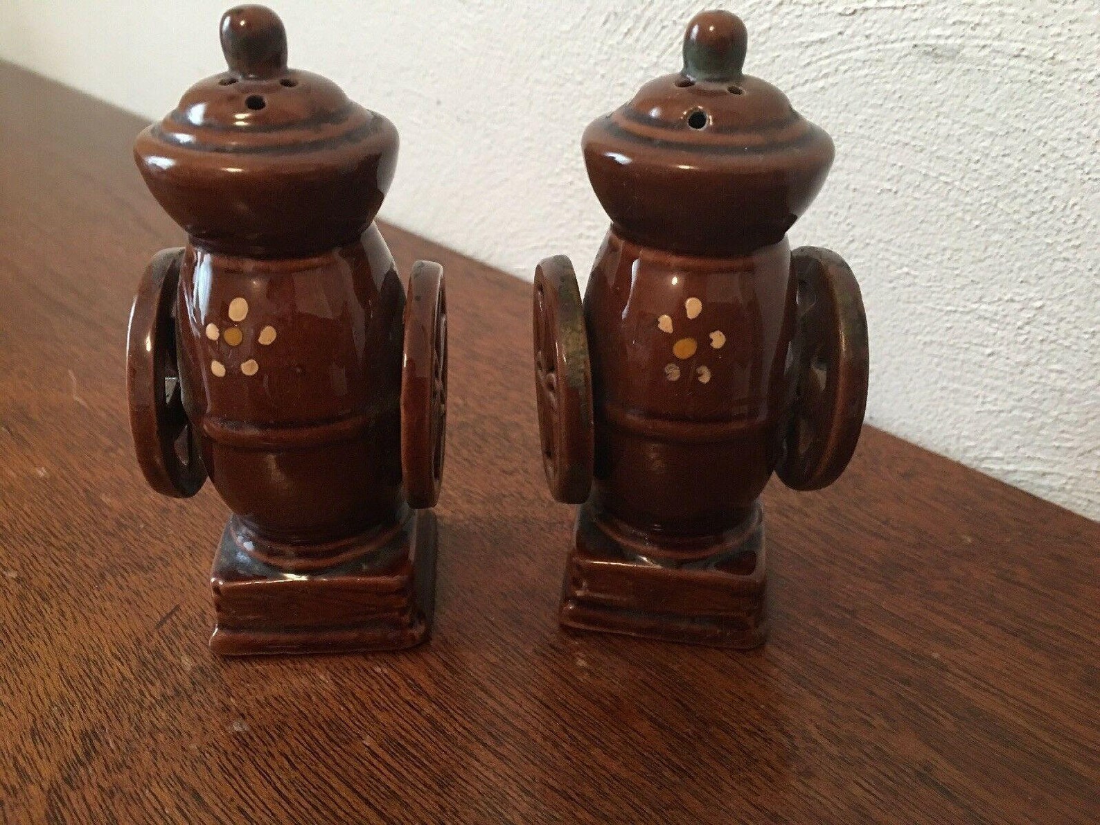 Vintage Red Ware Coffee Grinder Salt & Pepper Shakers Japan Etsy