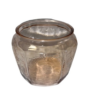 Vintage Anker Hocking Prinzessin Pink Glas Keks / Keks Jar