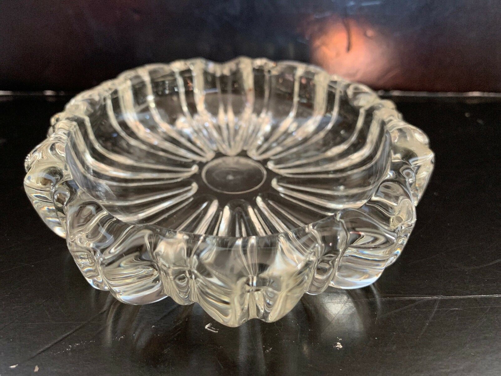 Vintage Clear Glass Ashtray 4 1/4 Etsy