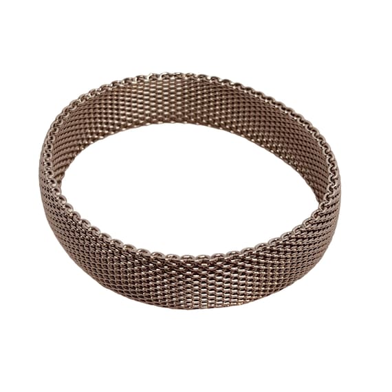 Silver Tone Mesh Bracelet - image 2