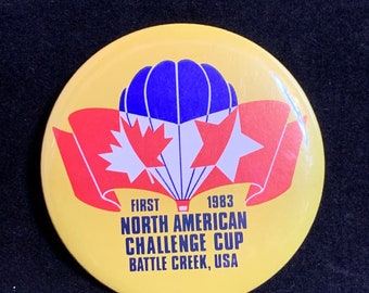 1983 First North American Hot Air Balloon Challenge Cup Button/Pin (#16)