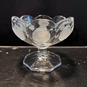 Vintage Fostoria Clear Coin Glass Sherbet