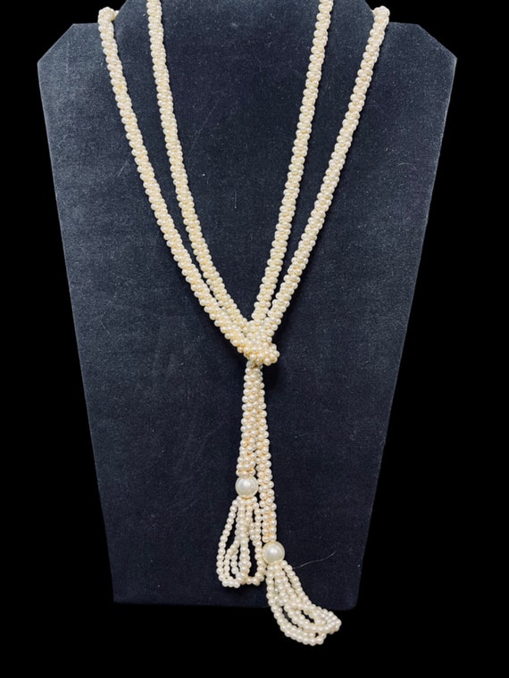 Single Strand Faux Pearl Necklace (4899) - image 1