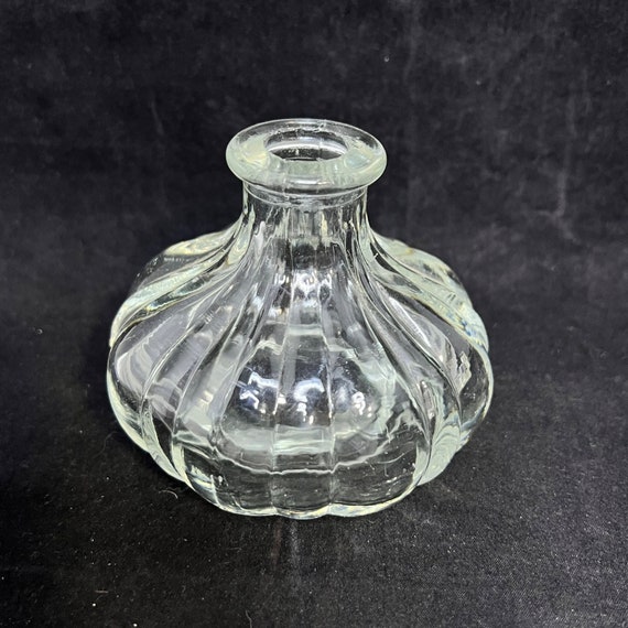 Vintage Clear Glass Perfume Bottle With Floral St… - image 5