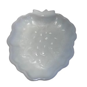 Vintage Milk Glass Grape Candy Dish