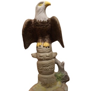 Vintage Young‘s Inc Ceramic Eagle On A Totem Pole