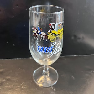 Vintage Taxis-Pils Clear Stemmed Beer Glass .2 L