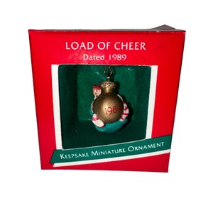 Hallmark Keepsake Miniature Ornament Load Of Cheer 1989