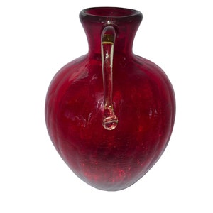 Vintage Amberina Crackle Glass Decanter 6 3/4&quot;