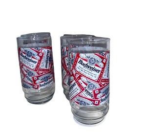 ヴィンテージ バドワイザー ビールグラス 4個セット 5 3/4