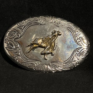 Vintage Oval Bronc Riding Belt Buckles (3897)