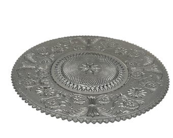 Piatto per torta in vetro vintage Duncan & Miller Sandwich da 16 1/4"