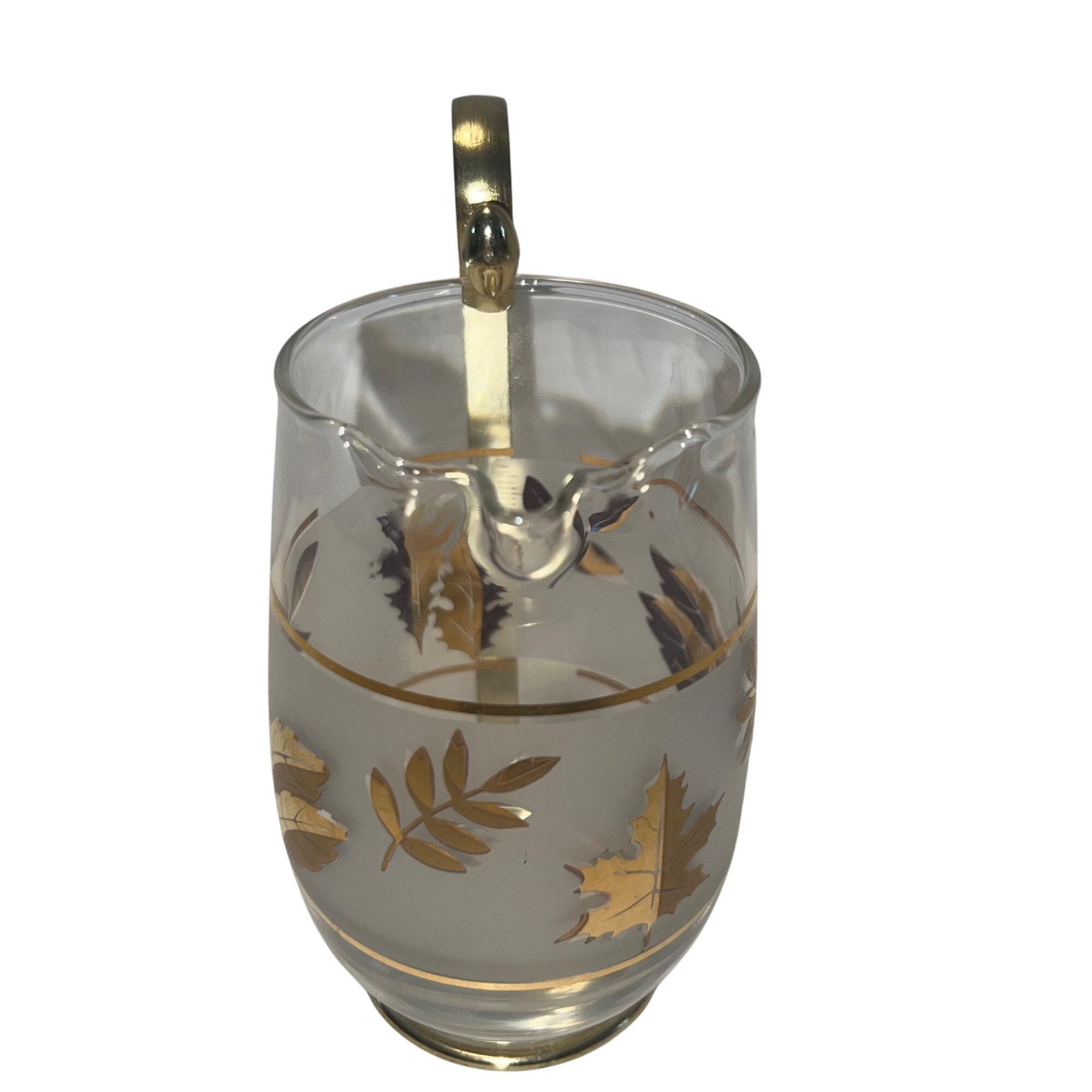 新品◆①リビーゴールデンフォリッジ　グラス　４客　アメリカ製アンティーク ヴィンテージ Libbey Glass Company ゴールデン フォリッジ ガラス