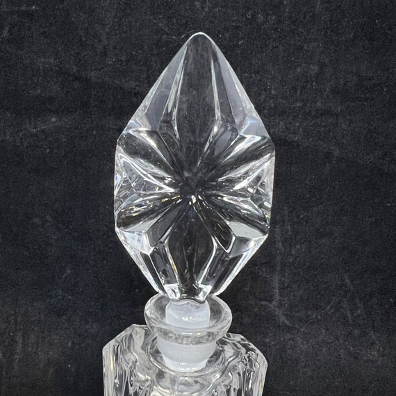 Vintage Pressed Glass Perfume Bottle With Stopper - image 2