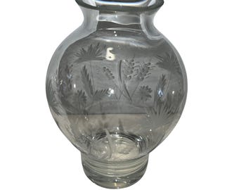 クリスタルガラスの花瓶、ドイツ製、キスリンガー製、花瓶、装飾ガラス