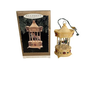 Hallmark Keepsake Ornament Tobin Fraley Holiday Carousel #3 In Series 1996