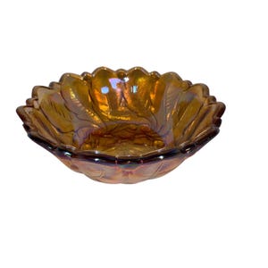 Vintage Indiana Glas Ringelblume Karneval Footed Bowl 9 &quot;&quot;