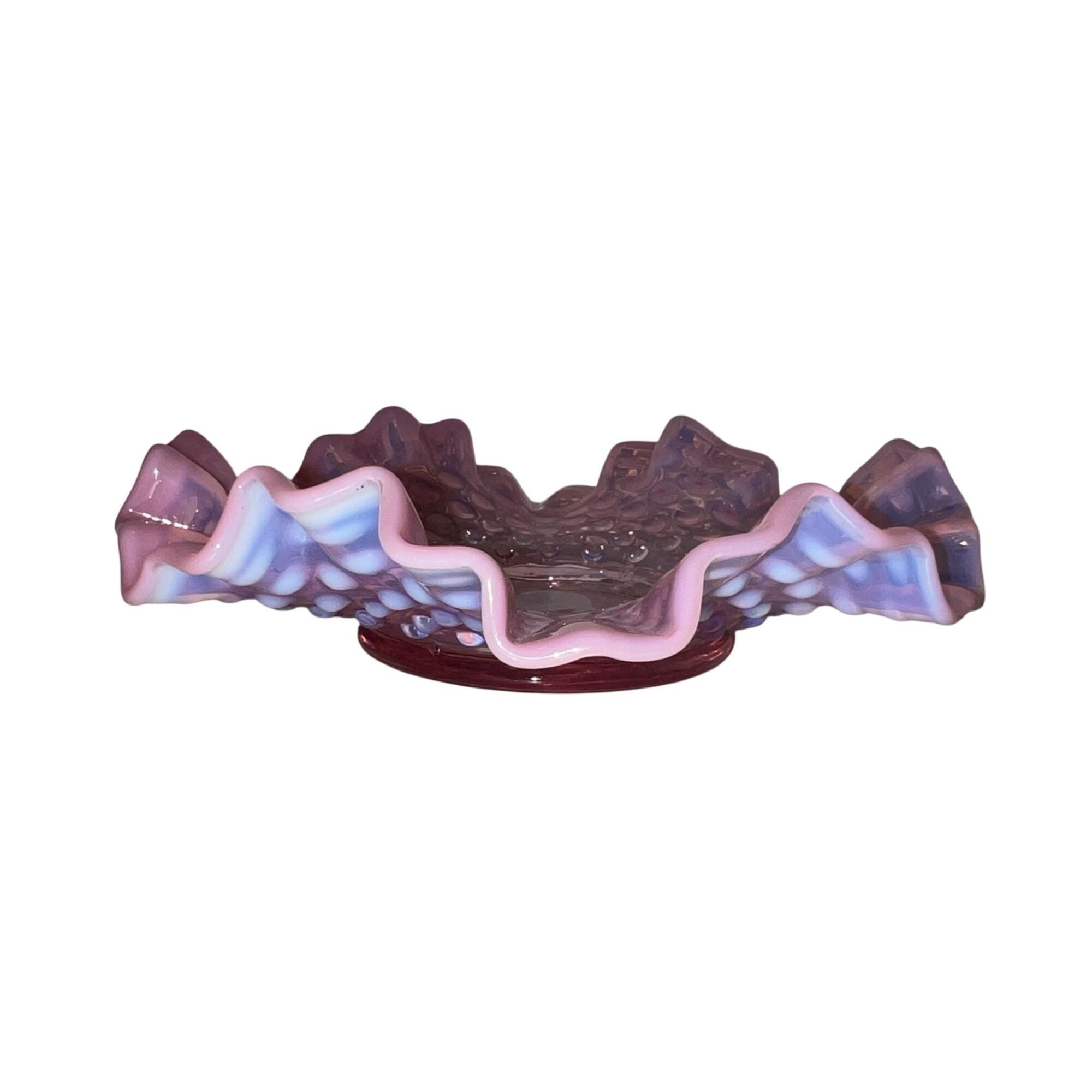 ヴィンテージ フェントン クランベリー オパールセント ホブネイル