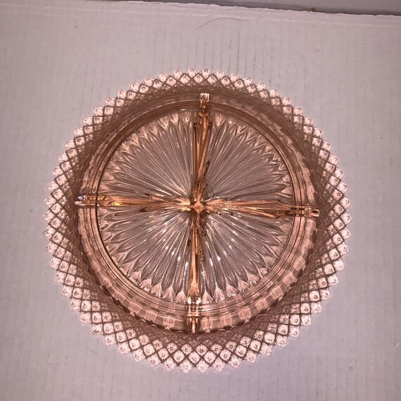 Vintage Anchor Hocking Miss America Pink Depression Glass Diamond