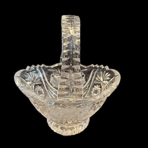 Vintage Bleikristall 24% Leaded Crystal Floral Basket