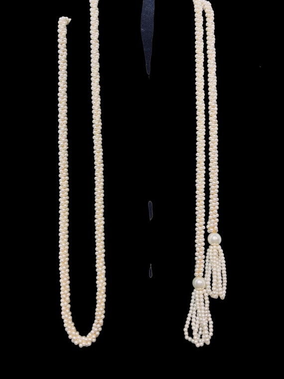 Single Strand Faux Pearl Necklace (4899) - image 2