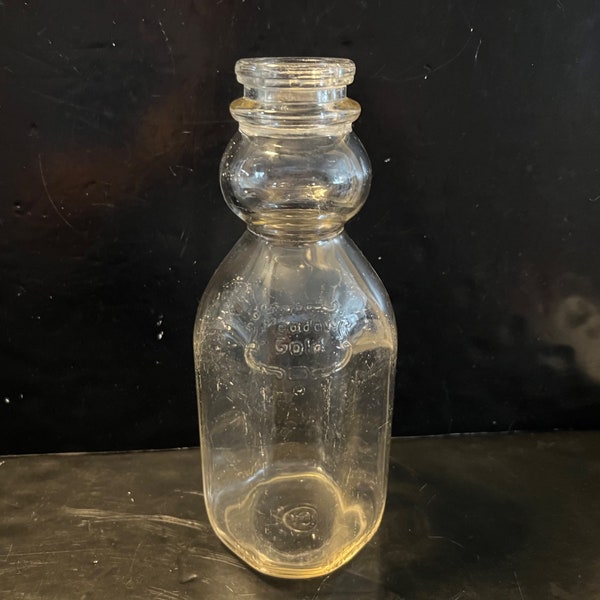 Vintage Meadow Gold Clear Glass 1 Qt. Bottle #3