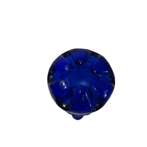 Vintage Northwoods Cobalt Blue Glass Hat Pin Hold… - image 5