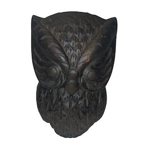 Vintage Cast Iron Owl Coin Bank