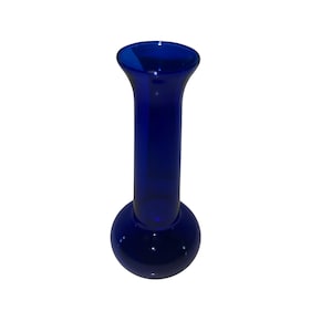 Vintage Cobalt Blue Glass Bud Vase 7 1/2&quot;